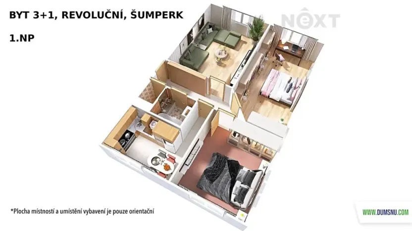 Prodej bytu 3+1, Šumperk, Revoluční, 74 m2