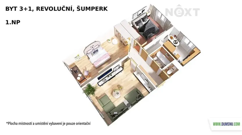 Prodej bytu 3+1, Šumperk, Revoluční, 74 m2