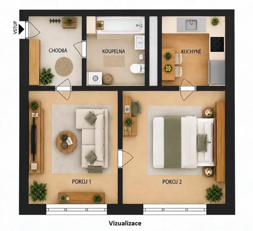 Prodej bytu 2+kk, Praha - Libeň, Vosmíkových, 48 m2