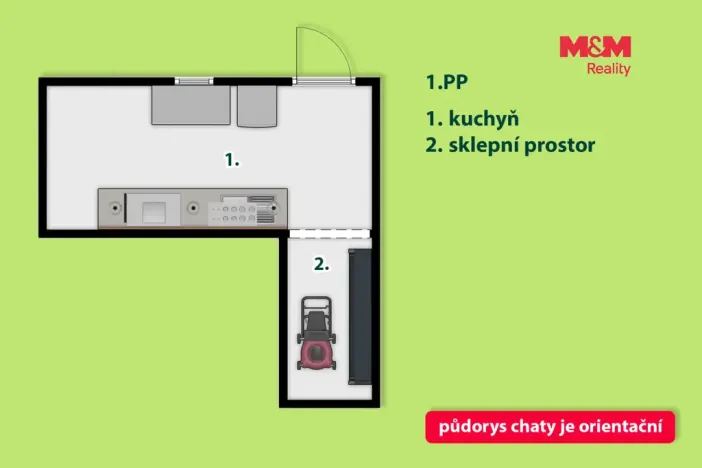 Prodej chaty, Kunětice, 50 m2