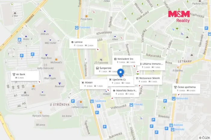 Prodej bytu 1+1, Praha - Letňany, Rýmařovská, 41 m2
