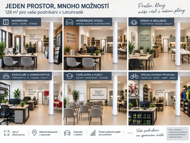 Pronájem obchodního prostoru, Letohrad - Orlice, 128 m2