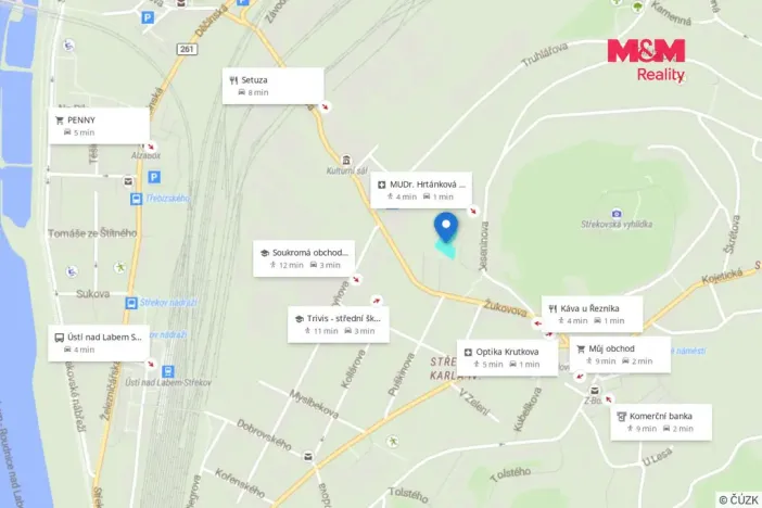 Prodej komerčního pozemku, Ústí nad Labem, Žukovova, 1706 m2