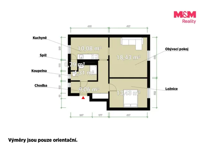 Pronájem bytu 2+1, Rokycany, Boženy Němcové, 68 m2