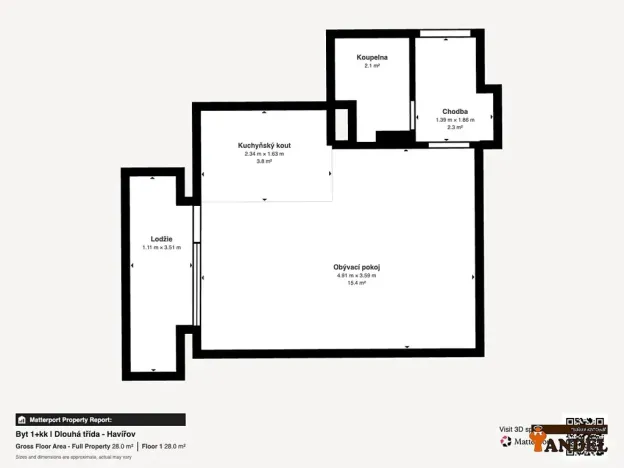 Prodej bytu 1+kk, Havířov, Dlouhá třída, 25 m2
