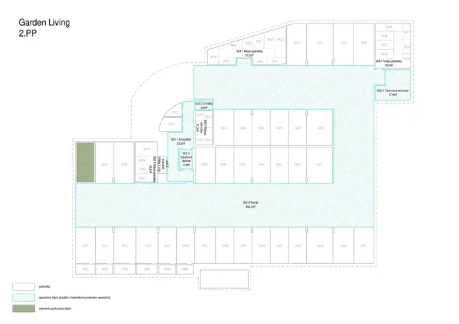 Prodej garážového stání, Praha - Černý Most, Arnošta Valenty, 15 m2