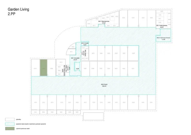 Prodej garážového stání, Praha - Černý Most, Arnošta Valenty, 14 m2