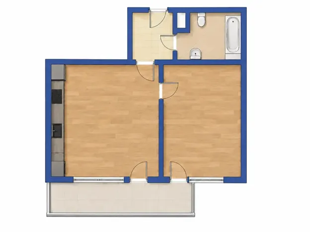 Prodej bytu 2+kk, Praha - Horní Měcholupy, Mantovská, 51 m2