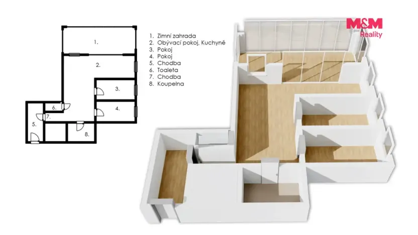 Prodej bytu 3+kk, Včelná, Dolní, 63 m2