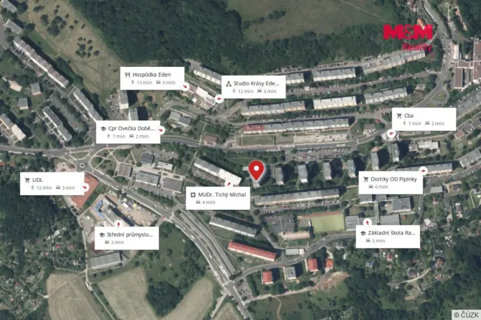 Prodej bytu 2+kk, Ústí nad Labem - Severní Terasa, Šrámkova, 40 m2