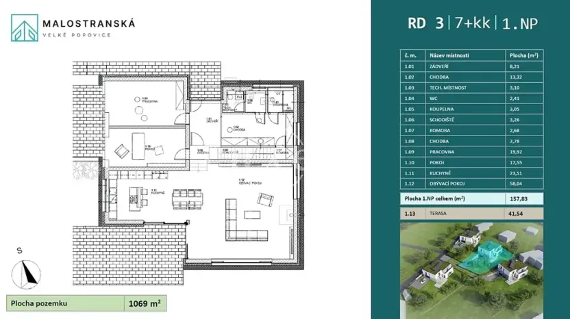 Prodej rodinného domu, Velké Popovice, Malostranská, 350 m2