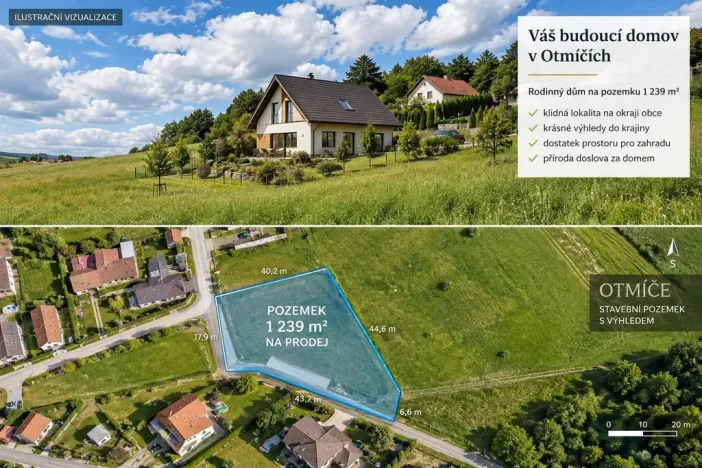Prodej pozemku, Otmíče, 1239 m2