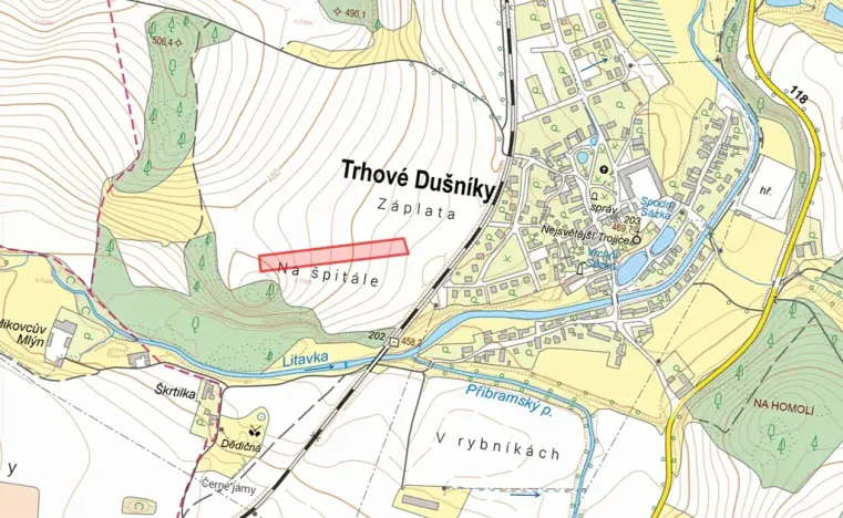 Prodej pole, Trhové Dušníky, 8631 m2