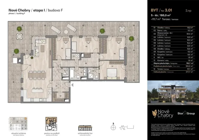 Prodej bytu 5+kk, Praha - Dolní Chabry, Velemínská, 166 m2