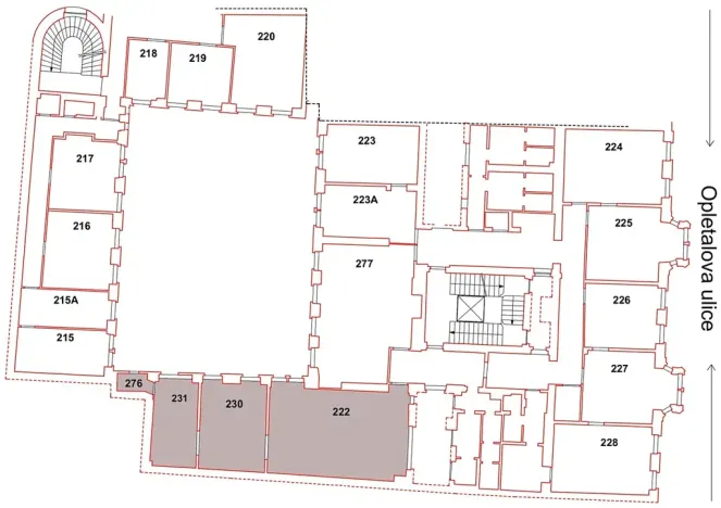 Pronájem kanceláře, Praha - Nové Město, Opletalova, 94 m2
