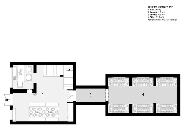 Prodej apartmánu, Strachotín, Sklepní, 285 m2