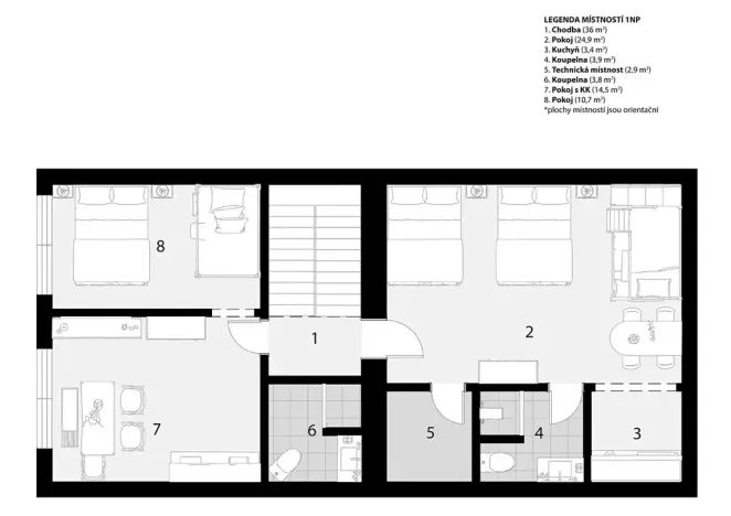 Prodej apartmánu, Strachotín, Sklepní, 285 m2