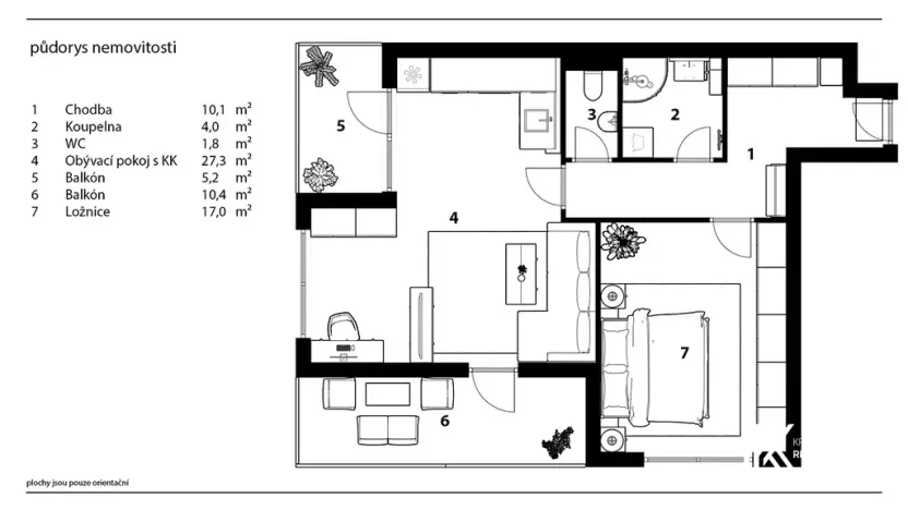 Prodej bytu 2+kk, Pardubice, Na Spravedlnosti, 65 m2