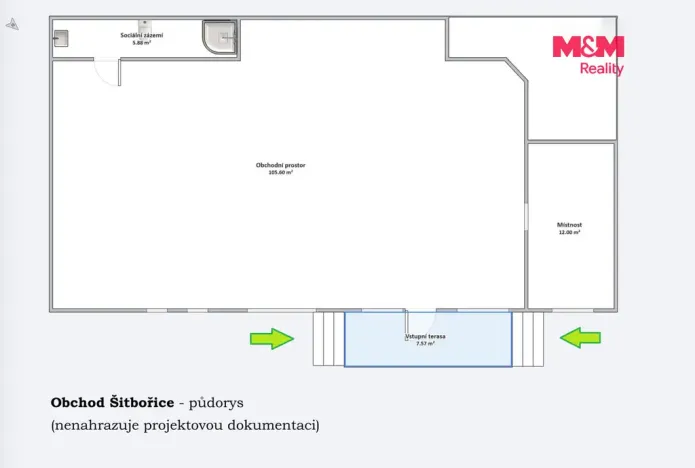 Prodej obchodního prostoru, Šitbořice, Dlouhá, 143 m2