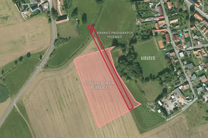 Prodej komerčního pozemku, Dnešice, 2680 m2