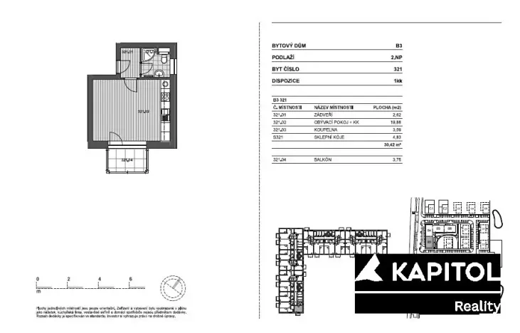 Pronájem bytu 1+kk, Hořovice, Ječná, 25 m2