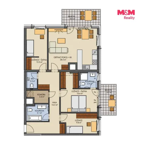 Prodej bytu 4+kk, Praha, Prosecká, 107 m2