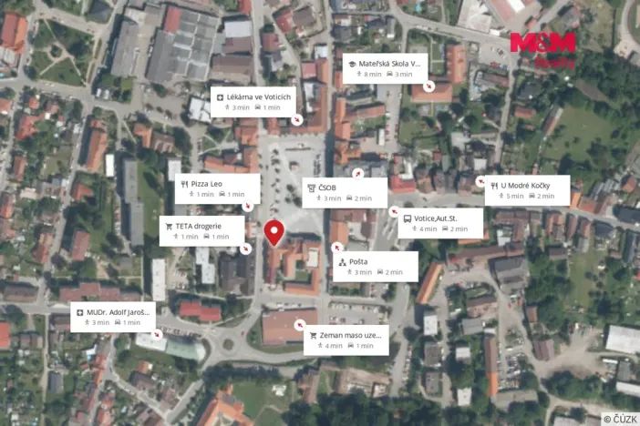 Pronájem obchodního prostoru, Votice, Komenského nám., 120 m2