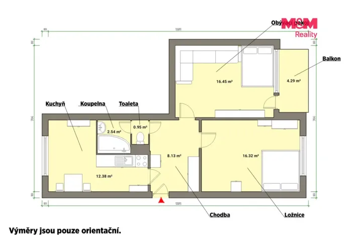 Prodej bytu 2+1, Tachov, Bělojarská, 63 m2