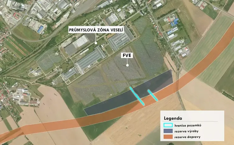 Prodej podílu komerčního pozemku, Veselí nad Moravou, 1193 m2