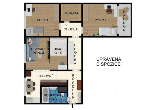 Prodej bytu 3+1, Strakonice, Sídliště 1. máje, 74 m2