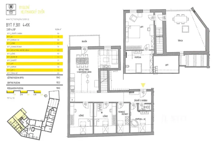 Prodej bytu 4+kk, Písek, Kocínova, 141 m2