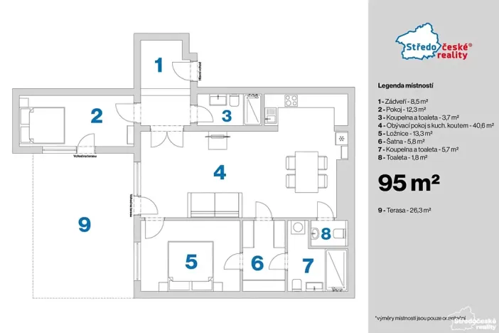 Prodej bytu 3+kk, Praha - Dolní Chabry, Kobyliská, 95 m2