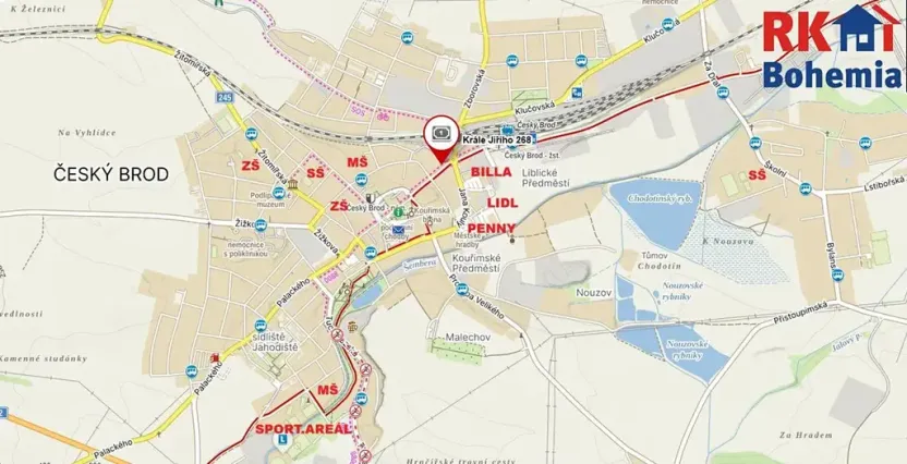 Pronájem bytu 3+kk, Český Brod, Krále Jiřího, 61 m2