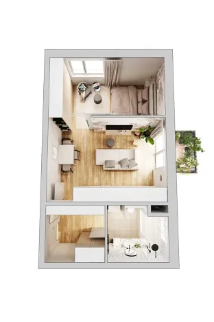 Prodej bytu 2+kk, Milovice, Topolová, 45 m2