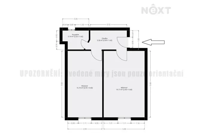 Pronájem bytu 2+kk, Praha - Vinohrady, Přemyslovská, 45 m2