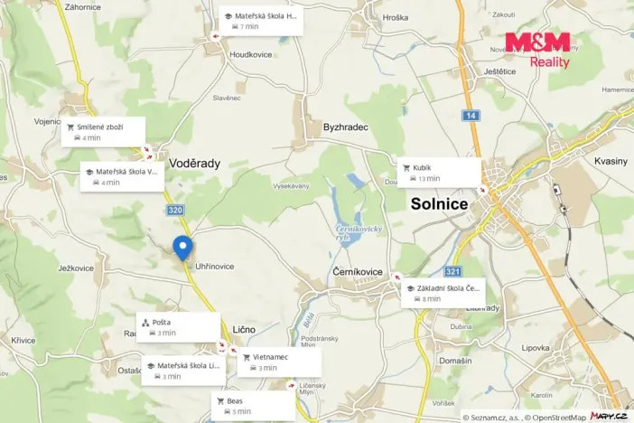 Prodej pozemku pro bydlení, Voděrady - Uhřínovice, 1619 m2