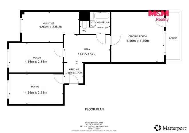 Prodej bytu 3+1, Praha - Hodkovičky, Pod lysinami, 75 m2