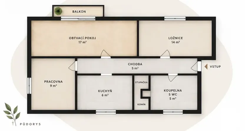 Prodej bytu 3+1, Luhačovice, Nábřeží, 57 m2