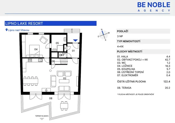 Prodej bytu 4+kk, Lipno nad Vltavou, 122 m2