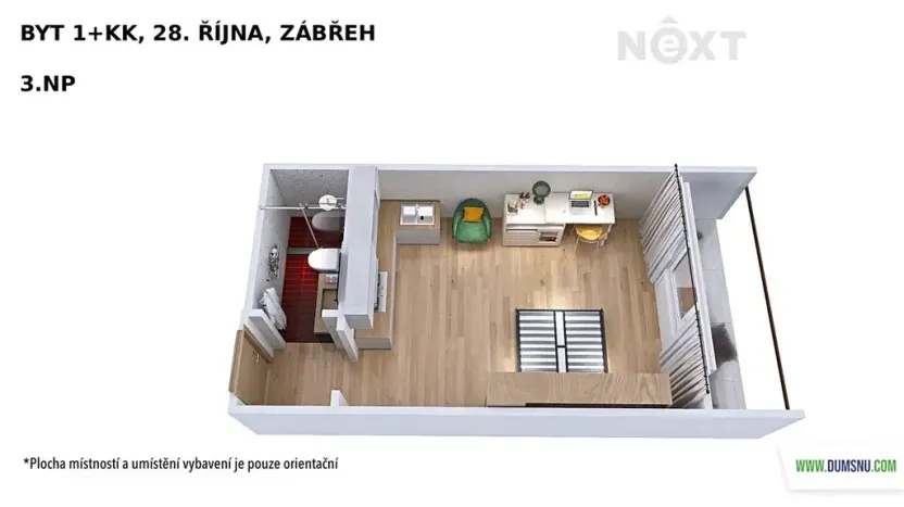 Prodej bytu 1+kk, Zábřeh, 28. října, 20 m2
