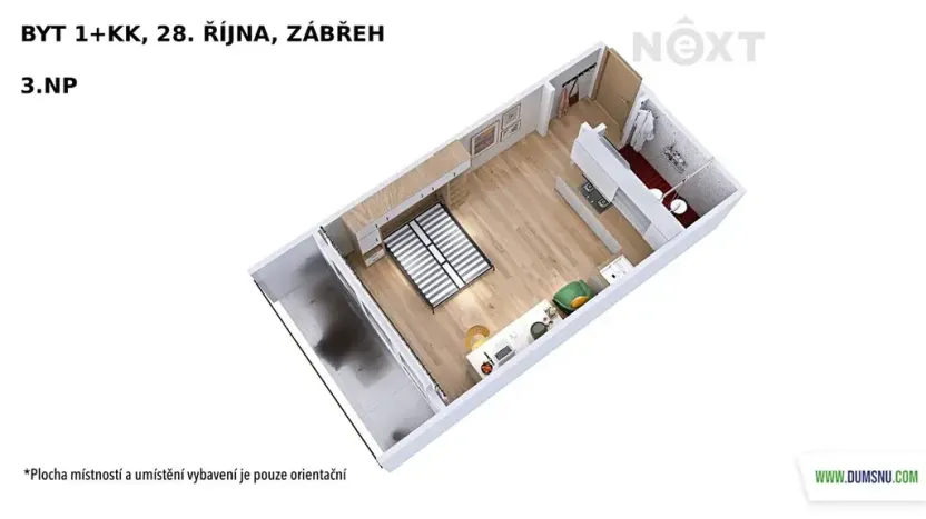 Prodej bytu 1+kk, Zábřeh, 28. října, 20 m2