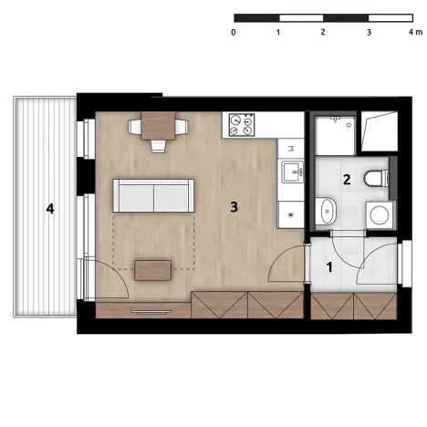 Prodej bytu 1+kk, Praha, 32 m2