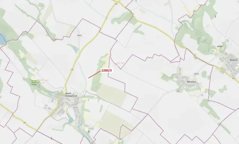 Dražba lesa, Horní Dunajovice, 8 m2
