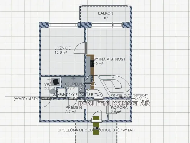 Pronájem bytu 2+kk, České Budějovice, 49 m2