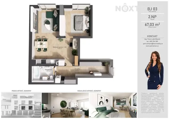 Prodej bytu 2+kk, Praha, 67 m2