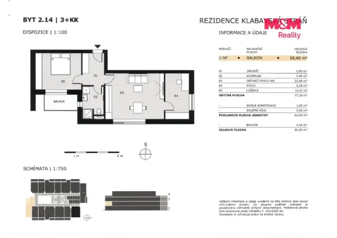 Prodej bytu 3+kk, Rokycany - Plzeňské Předměstí, Litohlavská, 69 m2
