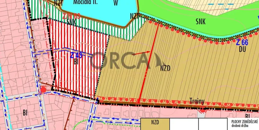 Prodej pole, Dubňany, 416 m2