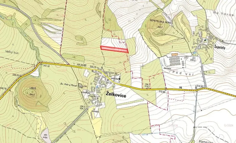 Prodej pole, Želkovice, 7043 m2