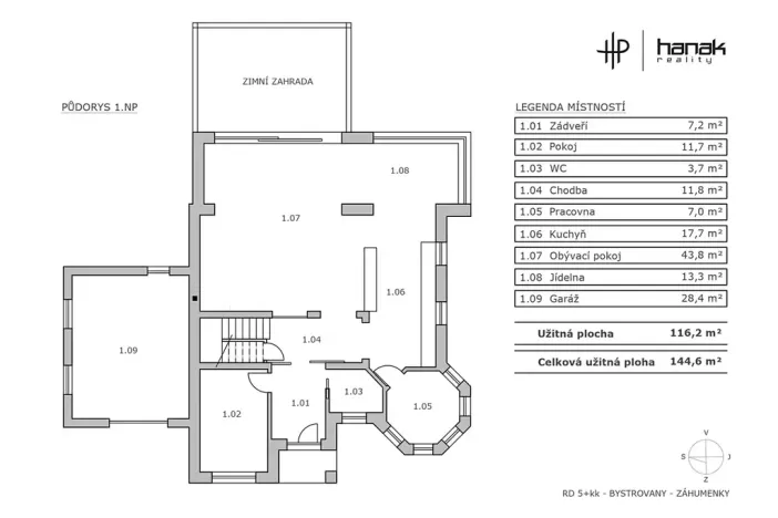 Prodej rodinného domu, Bystrovany, Záhumenky, 262 m2