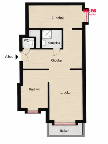Prodej bytu 2+kk, Praha, Patočkova, 56 m2